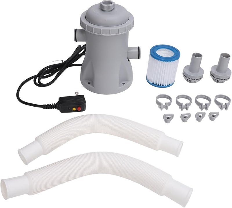 330 Gallon Swimming Pool Cartridge Filter Pump US Plug 110V for Backyard Garden Patio - Image 1