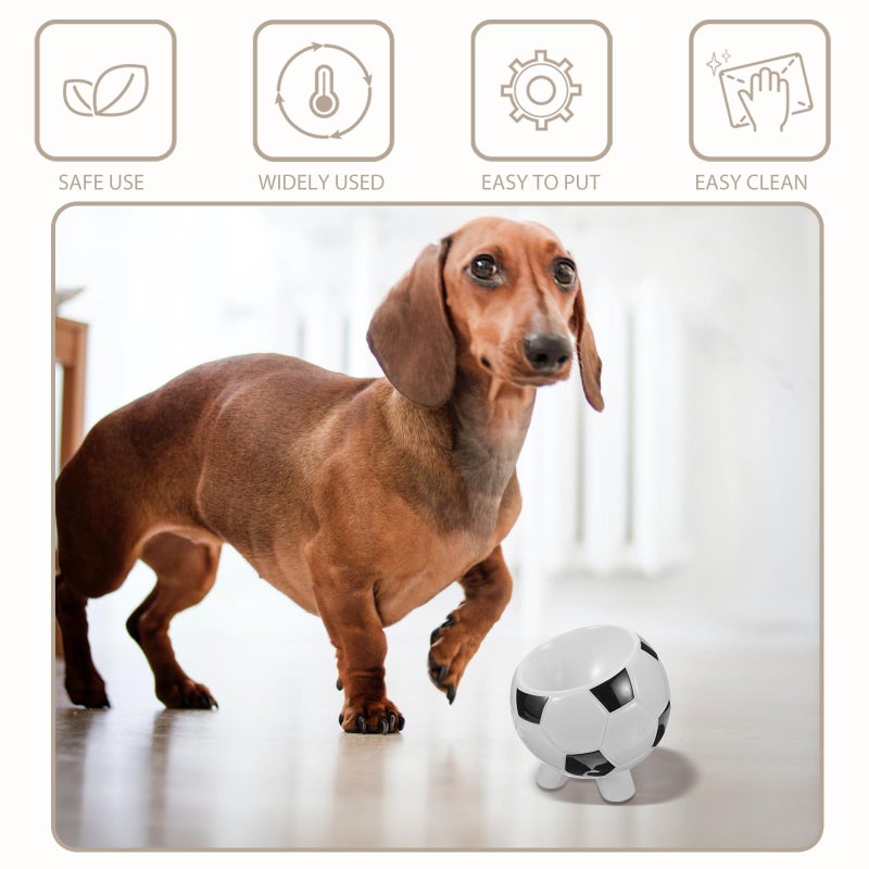 Soccer Design Ceramic Pet Bowl Non Toxic Feeding Dish For Dogs And Cats Indoor - Image 4