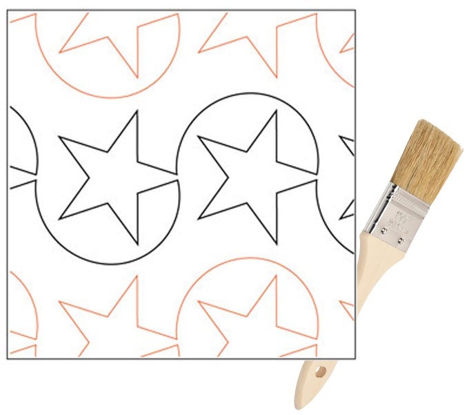 QUILTING PANTOGRAPHS PATTERN PAPER ROLL FOR LONGARM QUILTING MACHINES EASY STARS DESIGN QUILT PANTOGRAPH SET INCLUDES LONG ARM QUILTERS SEWING MACHINE RAILS AND TRACKS CLEANING BRUSH