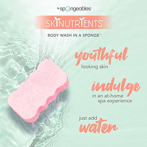 spongeables إسفنجة غسول الجسم في إسفنجة 20+ غسلة، جريب فروت حلو، 3 قطع - Image 4