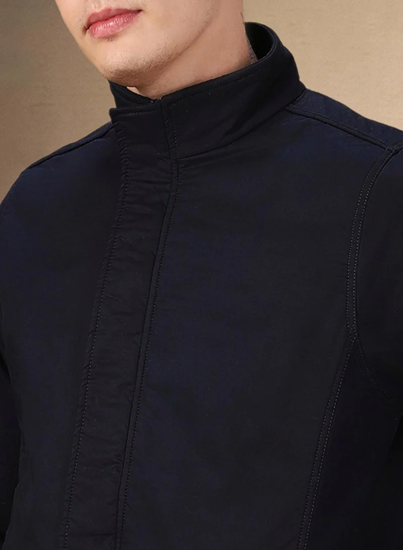 Dennis Lingo  Men's Navy 100% Polyester Solid Regular Fit Jacket for Men | Best Price UAE