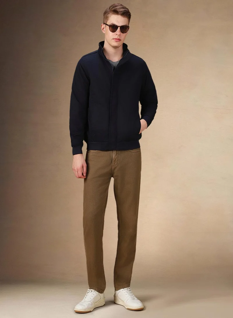 Dennis Lingo  Men's Navy 100% Polyester Solid Regular Fit Jacket for Men | Best Price UAE