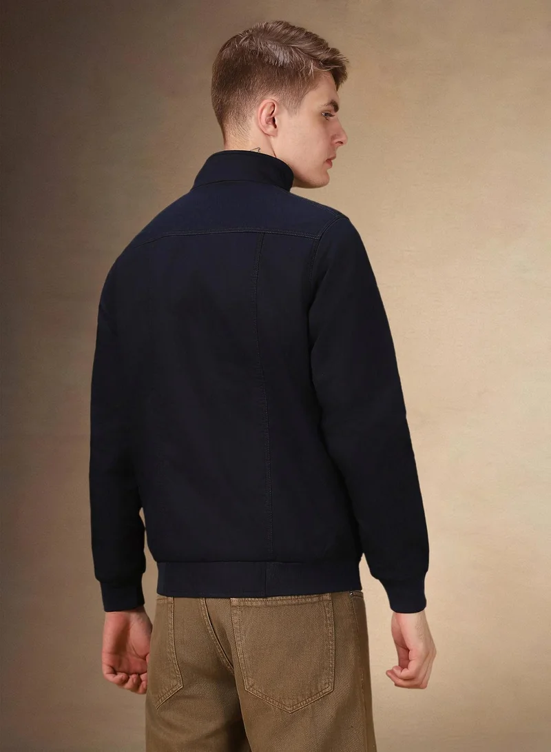 Dennis Lingo  Men's Navy 100% Polyester Solid Regular Fit Jacket for Men | Best Price UAE