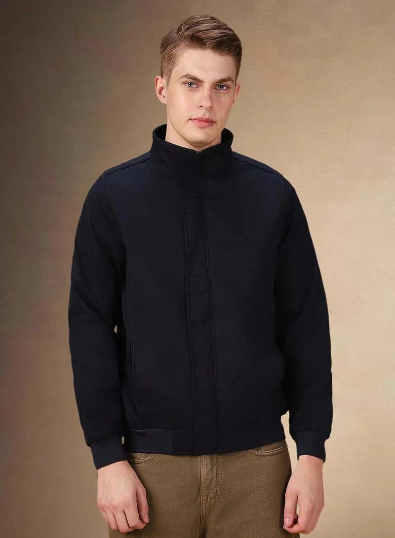 Dennis Lingo  Men's Navy 100% Polyester Solid Regular Fit Jacket for Men | Best Price UAE
