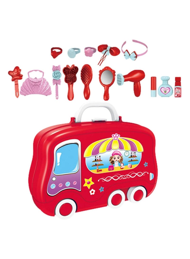 Beauty Set for Kids Girls Make Up Suitcase Kit with Makeup Accessories Pretend Play Set Portable Suitcase Toy Gift for Girls, Role Play Toys for Girls - Image 4