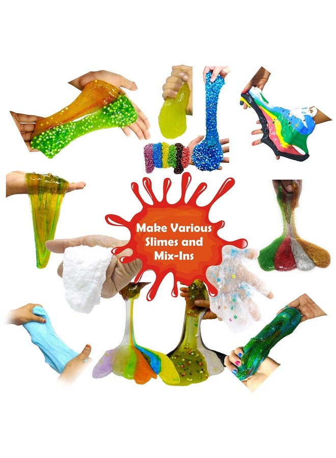 StepsToDo Ultimate Slime Lab. All In One. Jumbo Kit With Around 3 Kg Of Content. Make 50+ Slime. Learn Basics Of Chemistry. With Activity Booklet. Unicorn Rainbow, Foamy, Crunchy Glitter - Image 5