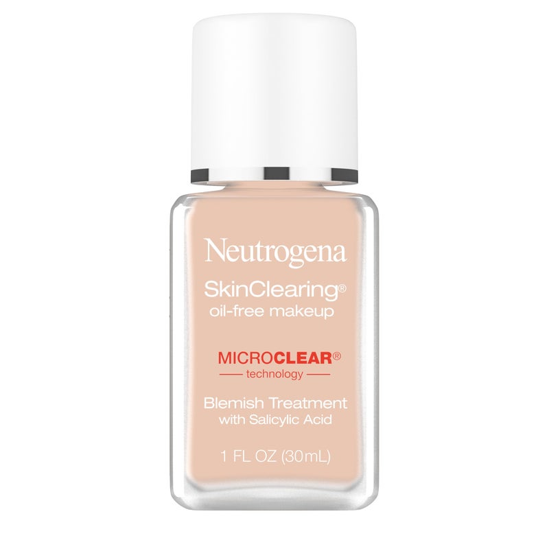 Neutrogena SkinClearing Oil-Free Makeup, Soft Beige 50, 1 Fl. Oz (Pack of 1) - Image 1