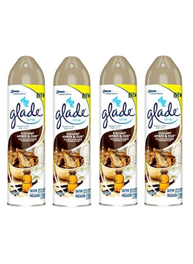 Glade معطر هواء أنيق من العنبر والعود 8 أونصة 4 عبوات