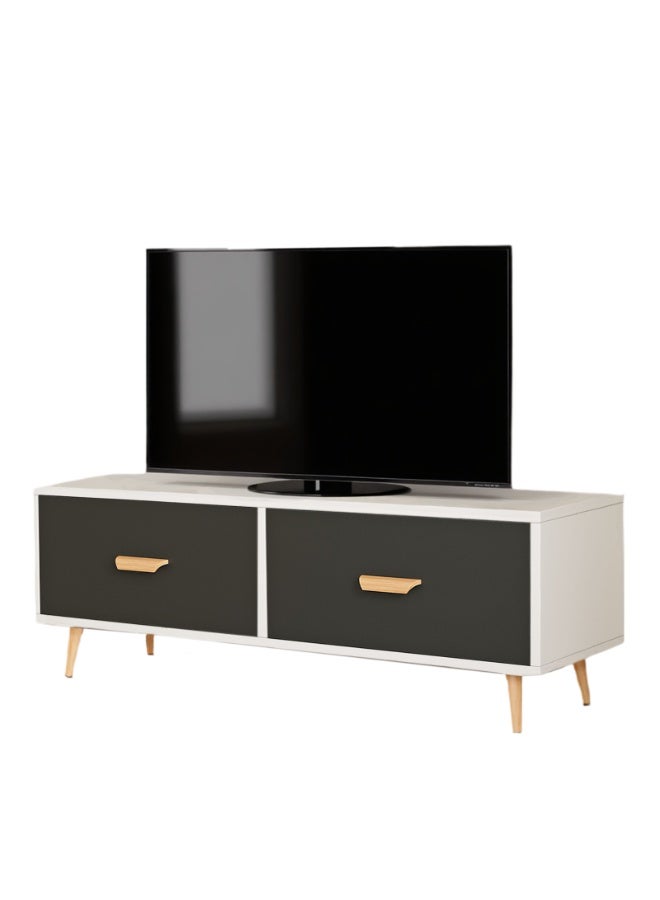 CityRiya-Long TV Table, TV Cabinet, TV Stand, Large TV Console Table, Modern Entertainment Center Tv Cabinet for 55-65 Inch TVs, Television Tables for Living Room, Bedroom, 100 * 30 * 49cm (Black) - Image 1