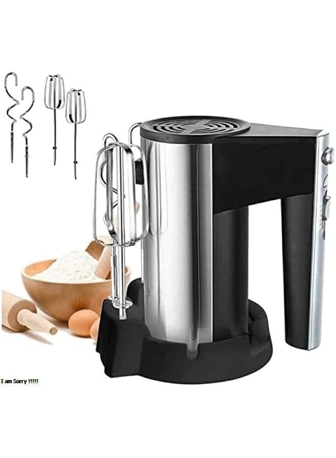 Green Tiger Electric Hand Mixer with Beaters and Dough Hooks - 350W" - Image 1