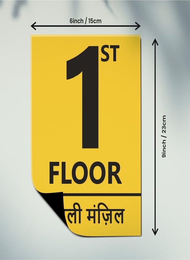 Green Panda-Floor numbering vinyl stickers (6x9in | Matt Laminated) - Image 2