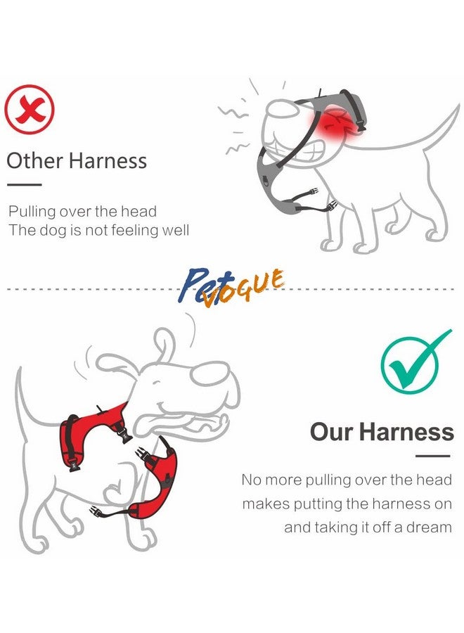 بت حزام للكلاب مع عاكس 3M | مقاس كبير جدًا لا يسحب حزام جسم الكلب قابل للتعديل | سترة عاكسة للكلاب من قماش أكسفورد | حزام صدر ورقبة الكلب مبطن ناعم وسهل التحكم | لا مزيد من السحب أو الاختناق |، برتقالي - Image 4