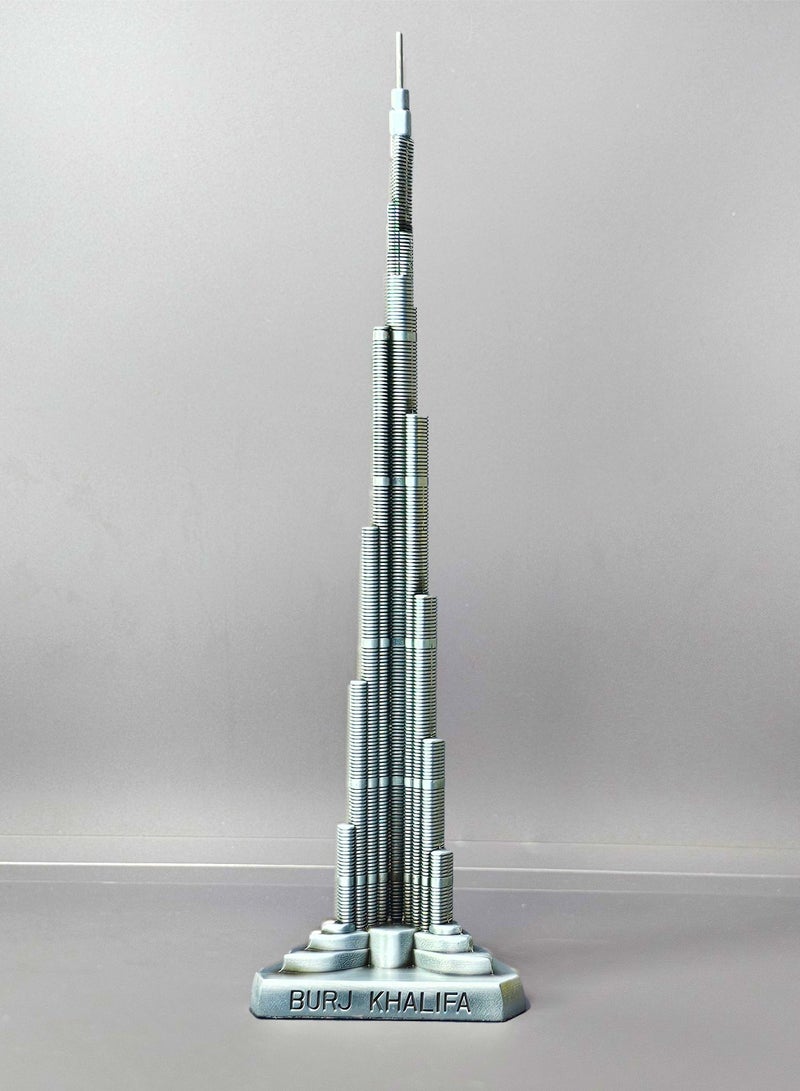 سوق الهدايا التذكارية مجسم معدني لبرج خليفة في دبي، 24.5 سم (9.65 بوصة) | طلاء عتيق فاخر يدوم طويلاً - Image 1