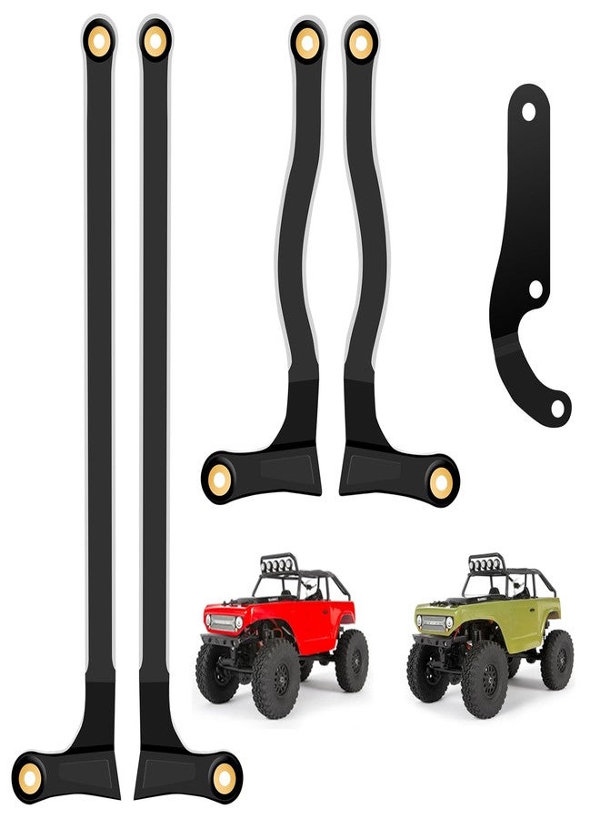 OGUNKE McCue RC Praying Mantis Link Tucked Inward Links High Clearance Links for Axial 1/24 Deadbolt AXI90081 RC Crawler Upgrade Parts - 5 PCS (Black) - Image 1
