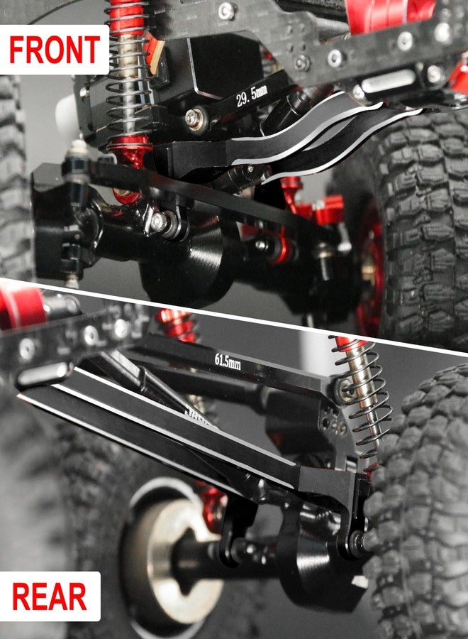 OGUNKE McCue RC Praying Mantis Link Tucked Inward Links High Clearance Links for Axial 1/24 Deadbolt AXI90081 RC Crawler Upgrade Parts - 5 PCS (Black) - Image 2