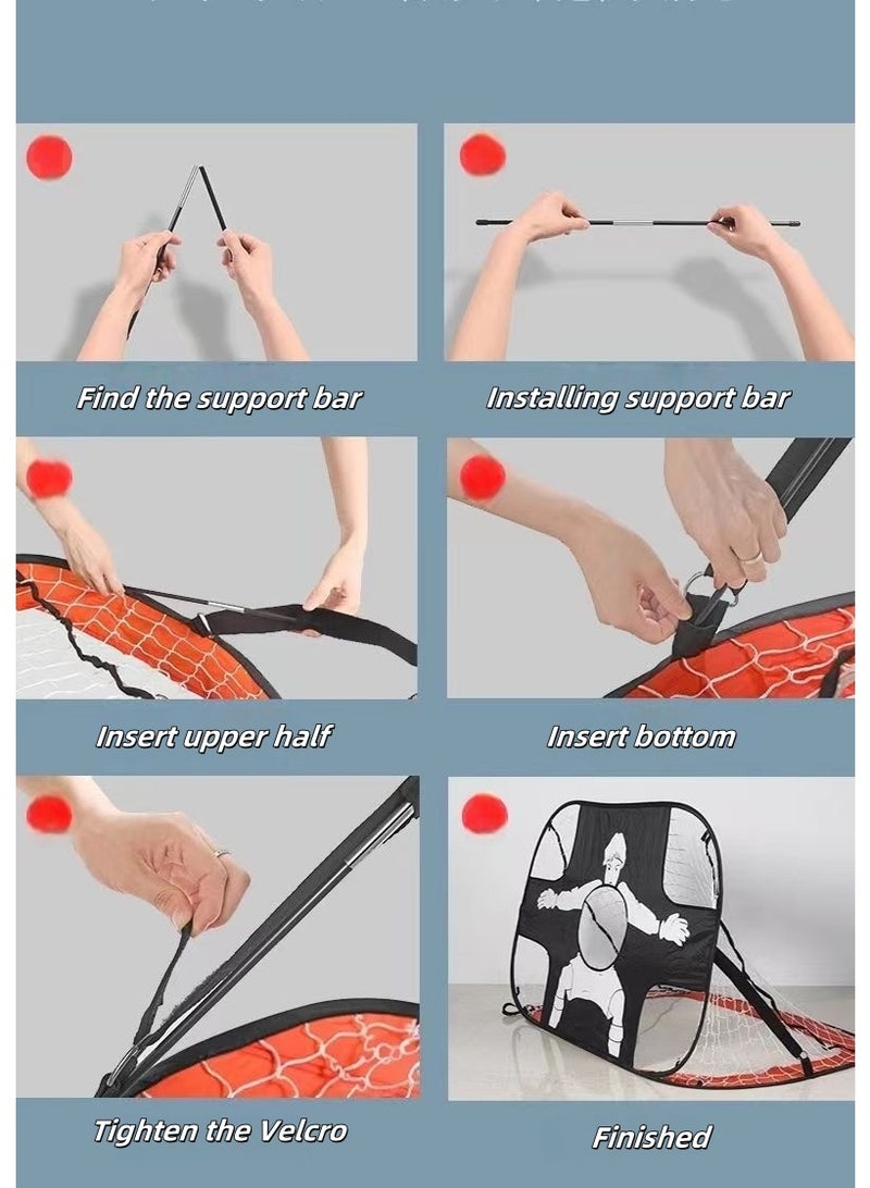 في 1 منبثقة هدف كرة القدم قابلة للطي شبكة كرة القدم للأطفال - Image 2