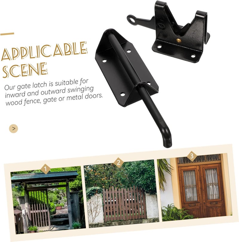 Sturdy Pool Gate Latch 1 Set Fence Gate Locks Pull String Security Latch for Wooden Fences - Image 3