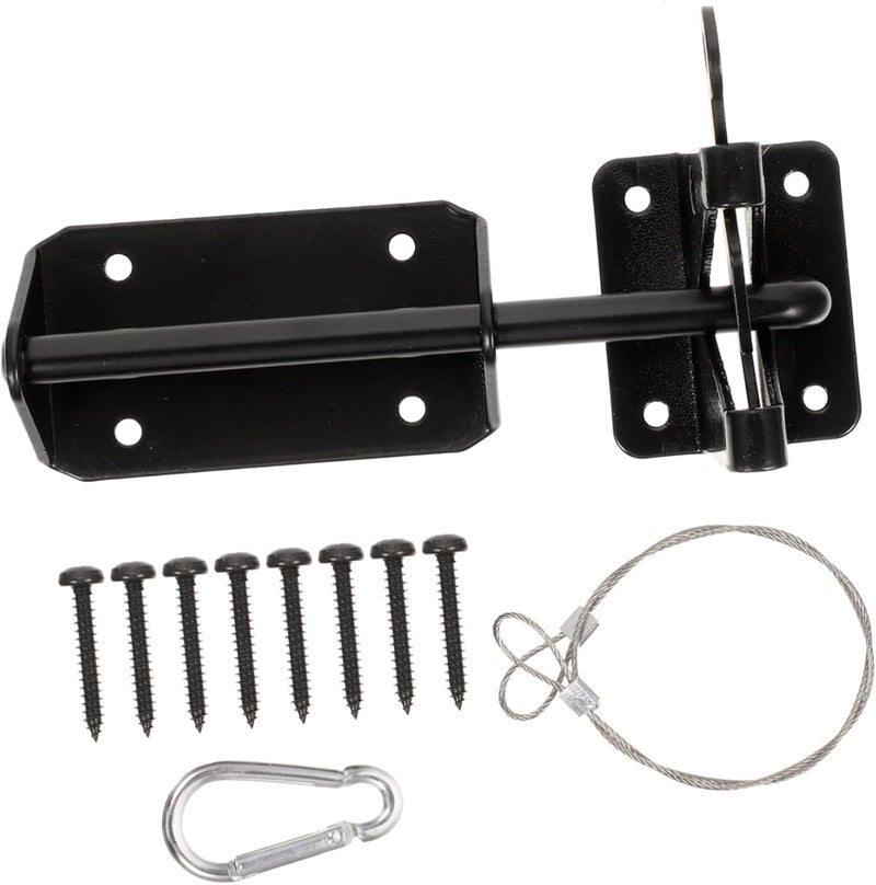 Sturdy Pool Gate Latch 1 Set Fence Gate Locks Pull String Security Latch for Wooden Fences - Image 1