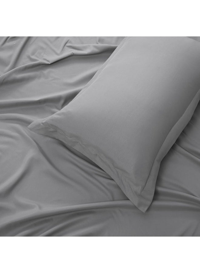 PanaX Bedding Duvet Cover Single Size Set- 1Pieces Duvet Cover 140X200Cm / 1Pieces-Pillow Sham 50X75Cm (Light Grey, Single) - Image 5