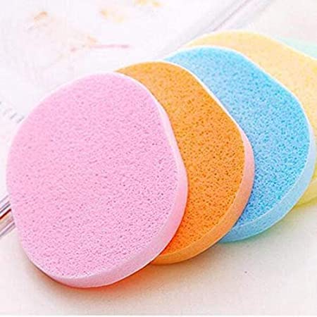 BRIKSHI Makeup Remover Large Puff Sponge PAD Premium Sponge with Moisture Locked Inside for Long time Usage pack of 4 - Image 1