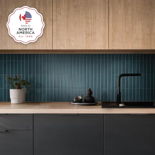 SMART TILES Peel and Stick Backsplash - 5 Sheets of 11.43" x 9" - 3D Adhesive Peel and Stick Tile Backsplash for Kitchen, Bathroom, Wall Tile - Image 2