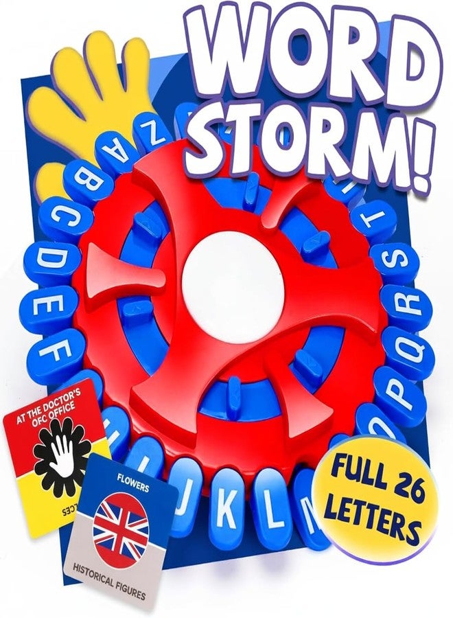 PLUSPOINT Think Word Mind Game, Quick Thinking Letter Alphabet Press & Match Letter Wheel Fast-Paced Family Board Game Fun Word Educational Learning for Adults Children and Families - Image 2