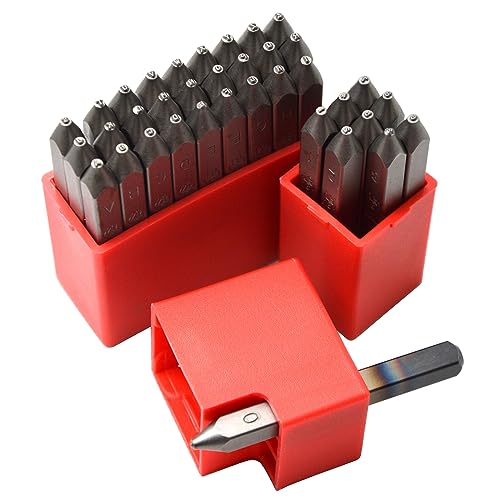 WKSTOOL 36pcs Heavy Duty Steel Stamp Uppercase Letters and Number 1/16 1.5mm Hand Stamping Character Mark Code Alphabet Punch Kit for Bracelet Ring Jewelry Sheet Metal Plate Making Mold Die - Image 3
