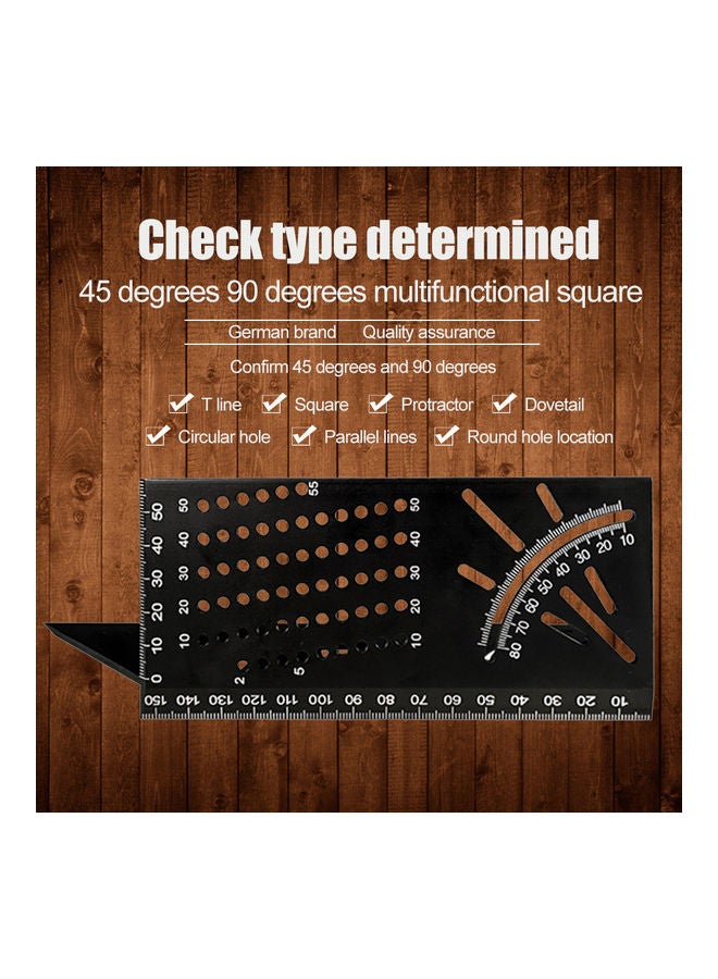 Multi-Function Angle Square Ruler Black - Image 4