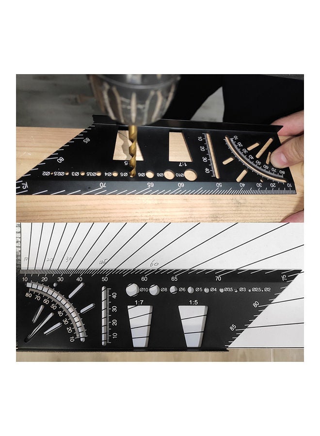 Multi-Function Angle Square Ruler Black - Image 3