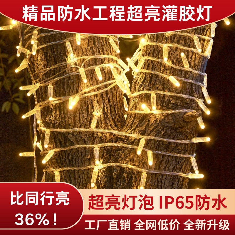 Led Outdoor Waterproof String Lights with Resin Filling, Starry Sky Effect, for Street and Tree Decoration, Ip65 Waterproof - Image 2
