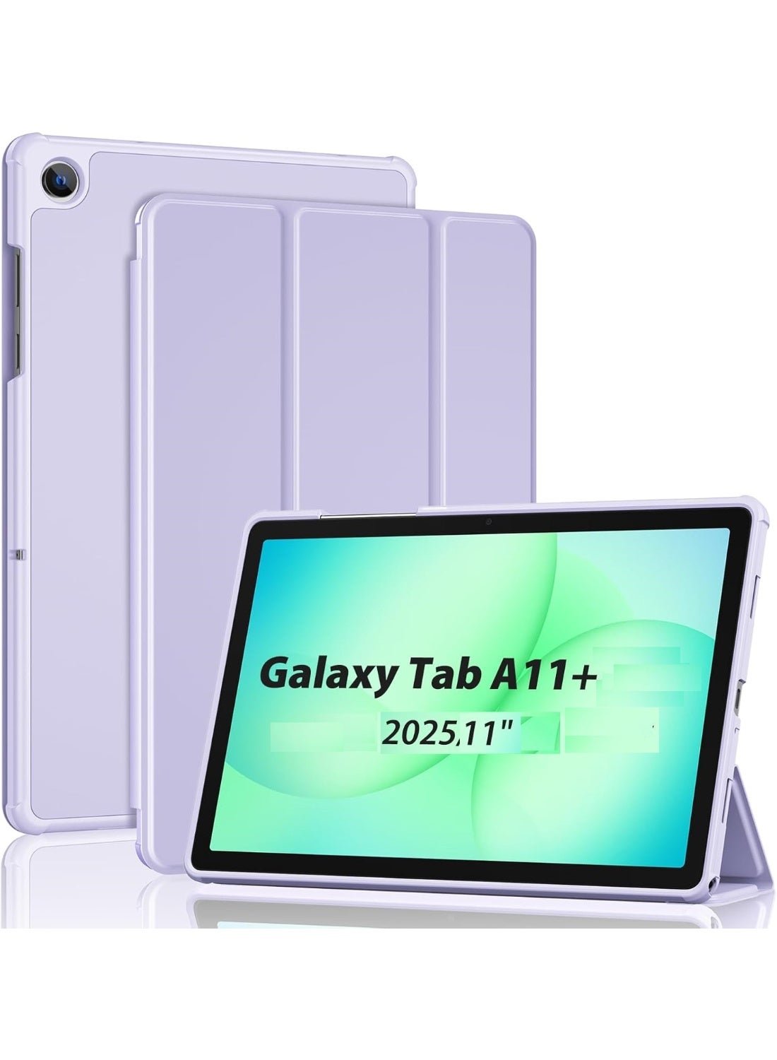 YoYoTech Case for Samsung Galaxy Tab A11+/A11 Plus 2025 Model 11 Inch Case with Pencil Holder Slot,Magnetic Closure-Slim Tablet Cover with Soft Back Auto Wake Sleep Function - Purple