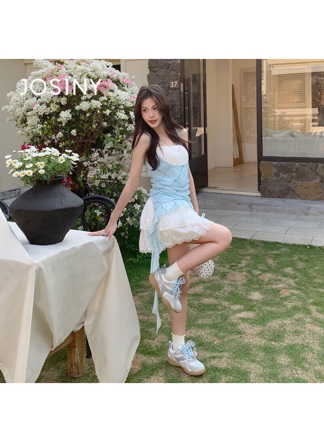 Josiny Star Same Style Women's Spring And Summer Fashion Sports Shoes Soft Bottom Round Toe Casual Shoes Gray Blue Size 38 - Image 2