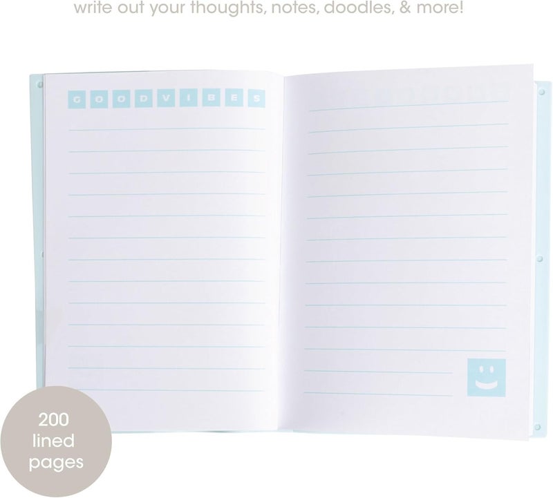 pearhead Pearhead Letterboard Journal Soft Customizable Jacket Cover Fidget Notebook For Girls and Boys 188 Included Letters Blue  - Image 3