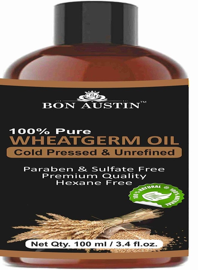 Bon Austin 100% Pure Organic Wheatgerm oil - For Hair, Skin Care, Cold Pressed Natural Oil (100 ml) - Image 1