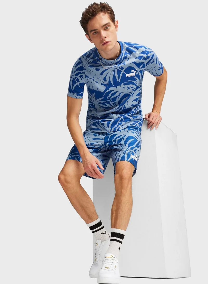 PUMA 8" Essential Palm Resort All Over Printed Shorts