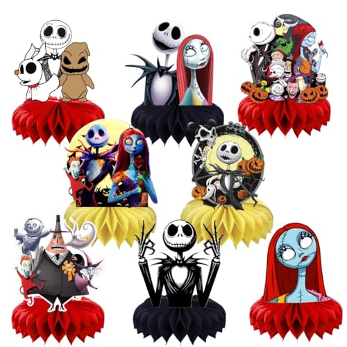 fancigo 8Pcs Nightmare Table Centerpieces Birthday Party Supplies Double Side Table Decorations for Kids Party Decorations - Image 1