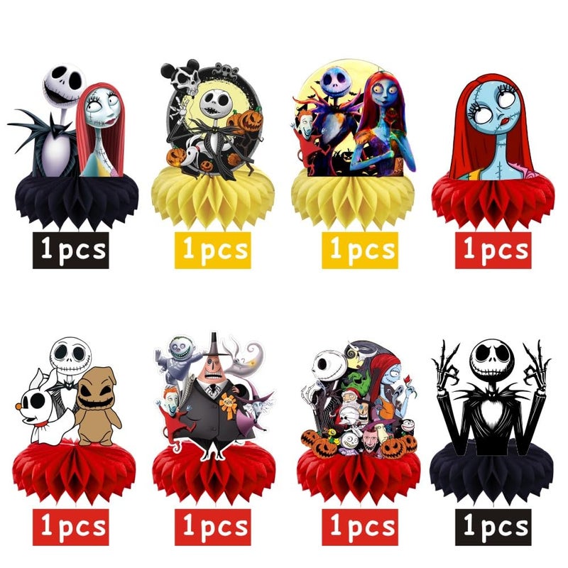 fancigo 8Pcs Nightmare Table Centerpieces Birthday Party Supplies Double Side Table Decorations for Kids Party Decorations - Image 5