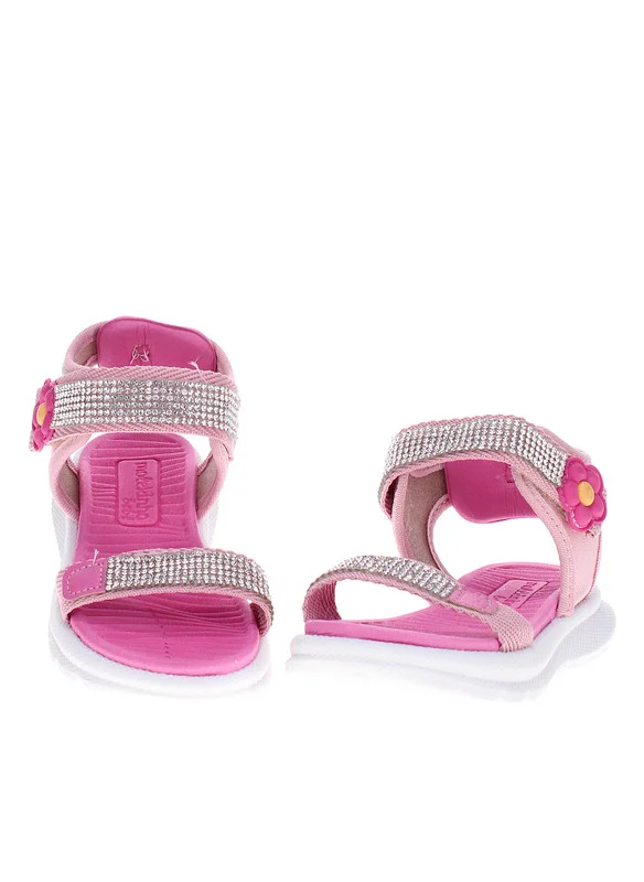 موليكينها Molekinha Infant Girls Sandals With Back Strap Pink | Made In Brazil