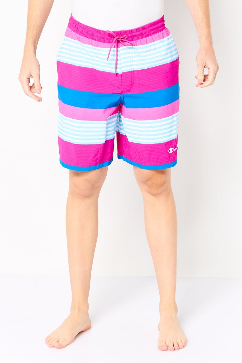 Champion Men Stripe Board Shorts, Multicolor - Image 1