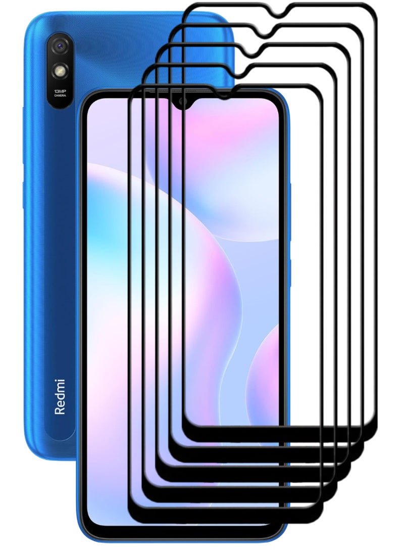 ACLIX 5 Pieces Antistatic ESD Dustproof Premium Quality High Definition Tempered Glass Screen Protector Designed For Xiaomi Redmi 9A - Image 1