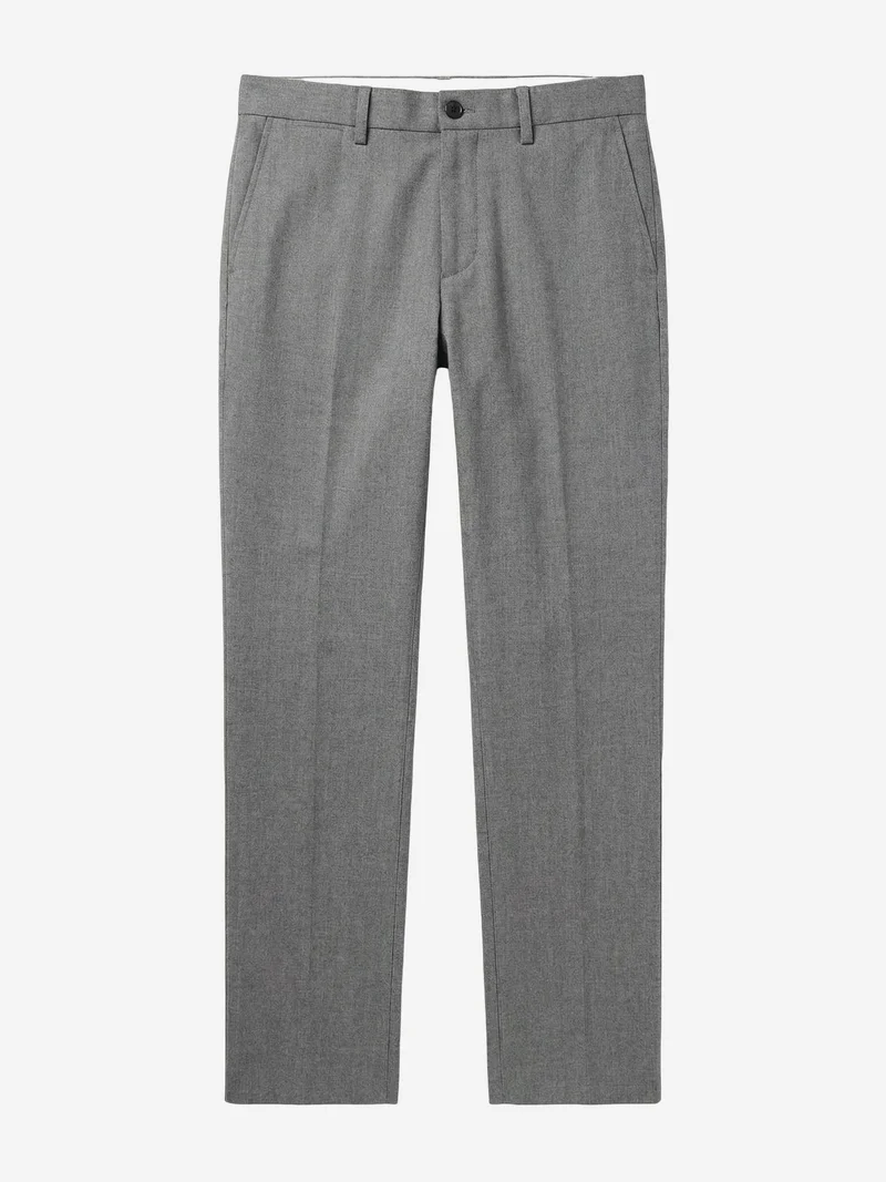 My Fashion Grey MY FASHION Tailored Mid Waist Straight Leg Trousers for Women | Best Price UAE
