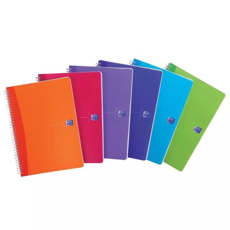 Oxford Office My Colours A4 Notebook – PP Cover, Twin-Wire, 5mm Squared, 180 Pages, SCRIBZEE Compatible