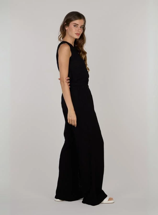Just Nature Jenny Wide-leg Trousers with Side Slit