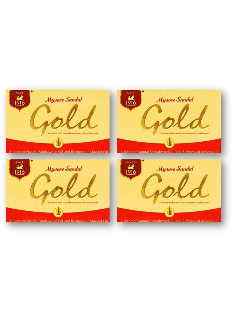 Mysore Sandals Mysore Sandal Gold Soap 125g (pack of 4) - Image 1