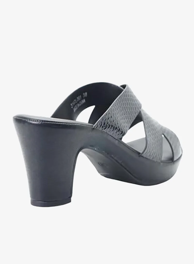 Michelle Morgan Black 092-3089 Michelle Morgan Ladies Mid Heel Sandals 314RL093 Black for Women | Best Price UAE