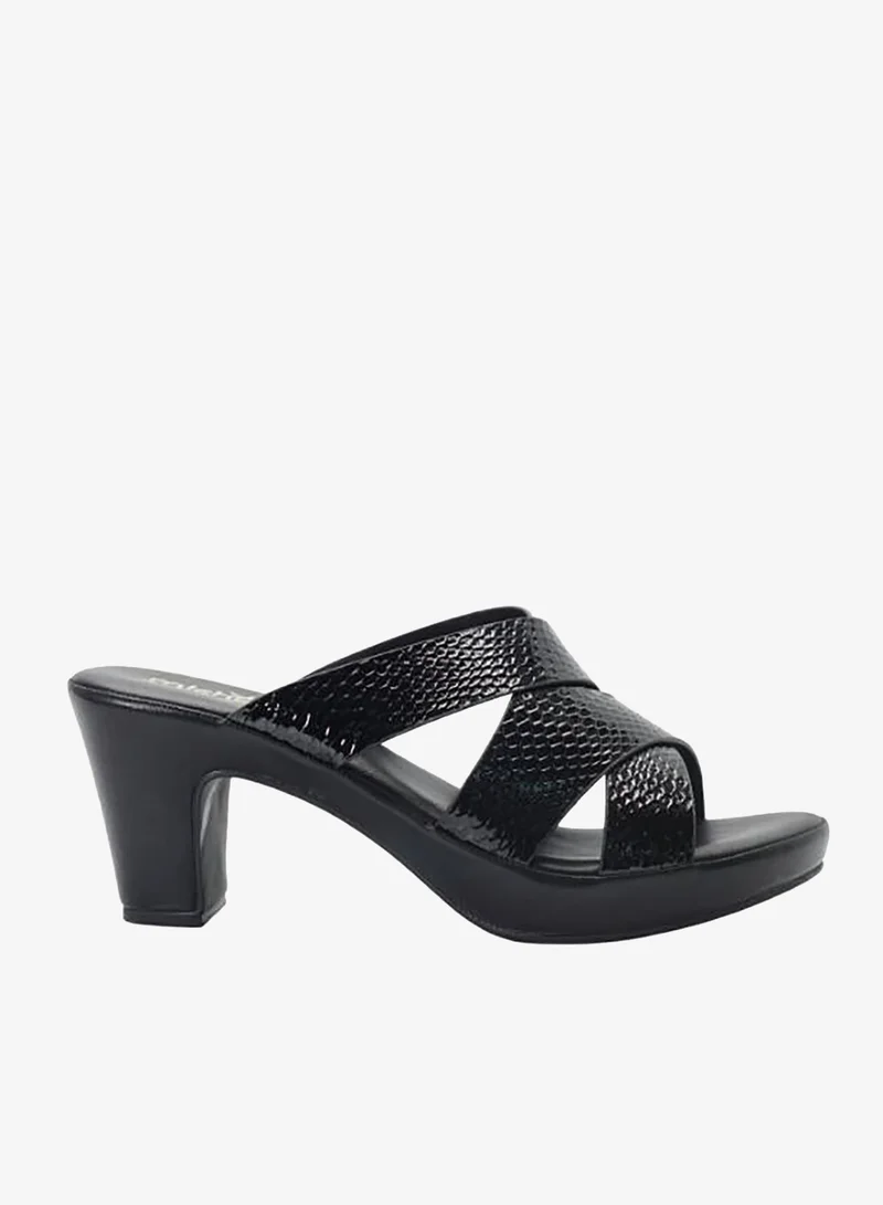 092-3089 Michelle Morgan Ladies Mid Heel Sandals 314RL093 Black
