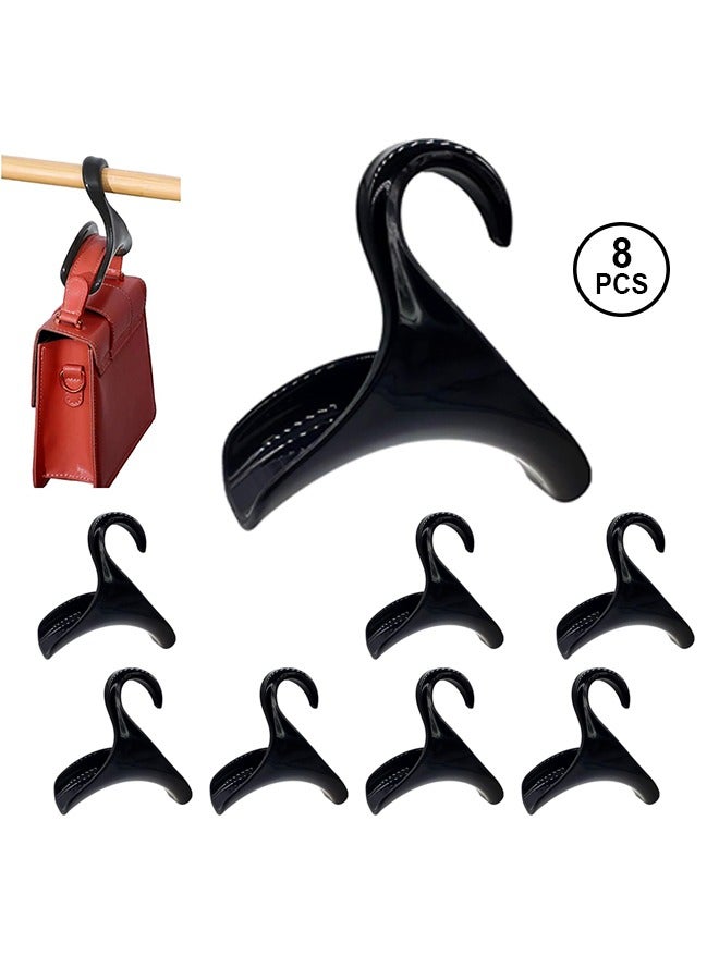 8Pcs Purse Hanger, Purse Holder for Closet Black Backpack Hanger Hook for Organizer Storage Purses Tote Bag Backpacks Handbags, Black  - Image 1
