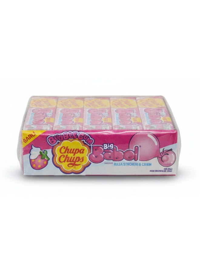 Chupa Chups Big Babol Stick Strawberry Cream DSP Box 20 pcs