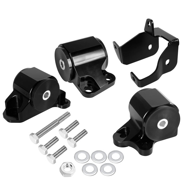 GSTP Engine Billet Motor Mount Bracket Kit Compatible with Honda Civic B or D Series B16 B18 D15 D16 1996-2000 - Image 1