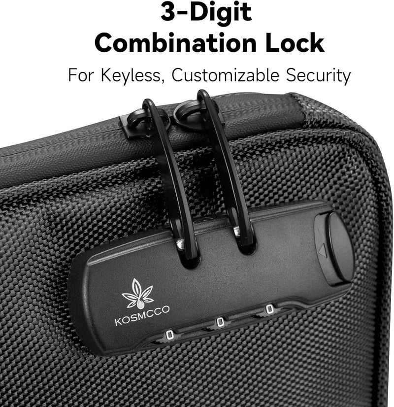 KOSMCCO Beach Locking Bag, 9x7.5 Inch Portable Safe for Phone, Wallet, Keys | Anti-Theft Locking Travel Pouch for Pool, Vacation (Black) - Image 4